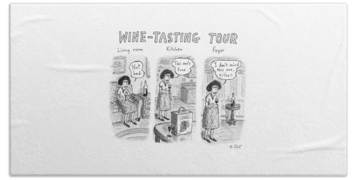 Wine-tasting Tour Bath Sheet