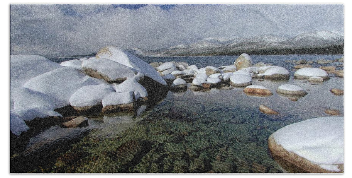 Lake Tahoe Bath Towel featuring the photograph Winter Storm Clarity by Sean Sarsfield