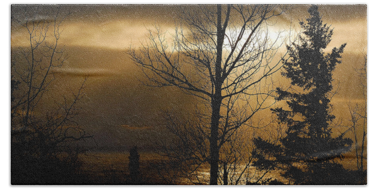 Nature Hand Towel featuring the photograph Winter Sunrise 1 by Sebastian Musial