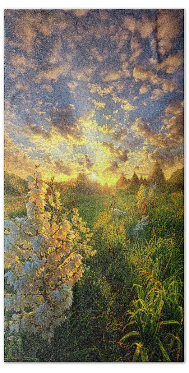 Landscape Bath Sheet featuring the photograph With An Angel By My Side by Phil Koch