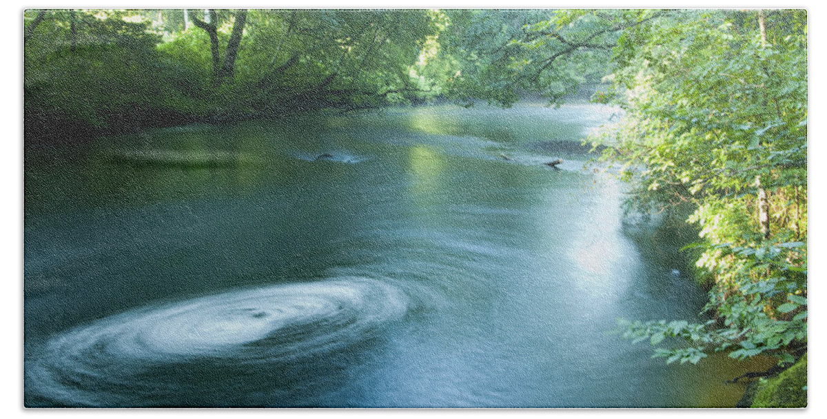 Photography Bath Towel featuring the photograph Wood River Whirlpool by Steven Natanson