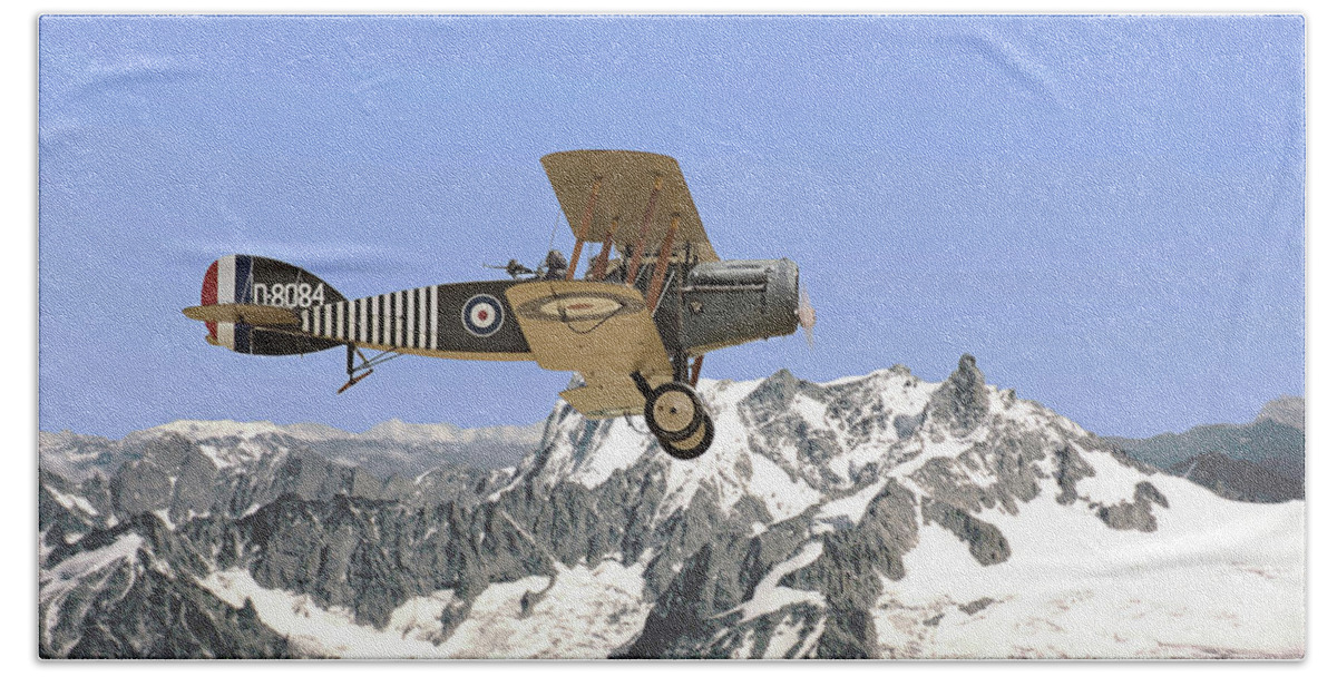 Aircraft Hand Towel featuring the photograph WW1 - Bristol Fighter by Pat Speirs