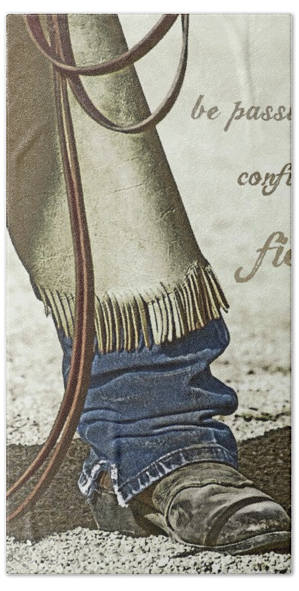 Cowboy Bath Towel featuring the photograph Wyoming Fierce by Amanda Smith