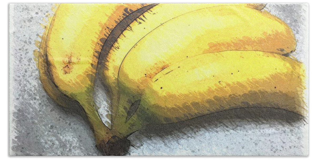Banana Bath Towel featuring the photograph Yellow Bananas by Kathleen Voort