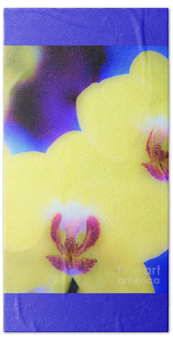 Orchid Hand Towel featuring the photograph Yellow Orchid by Merle Grenz