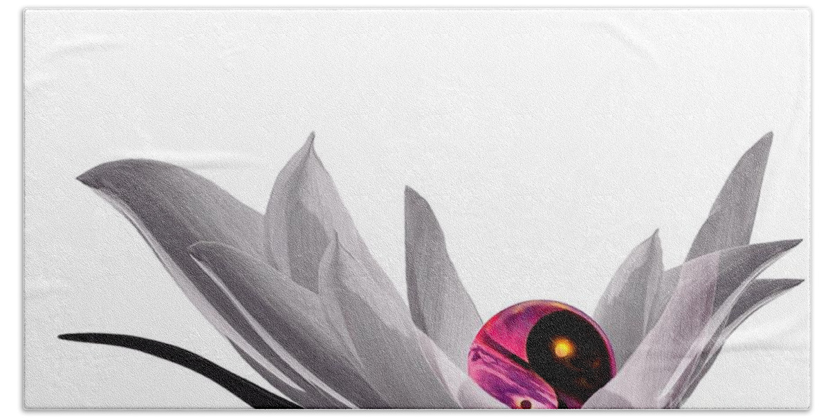 Photodream Hand Towel featuring the photograph Yin Yang by Jacky Gerritsen