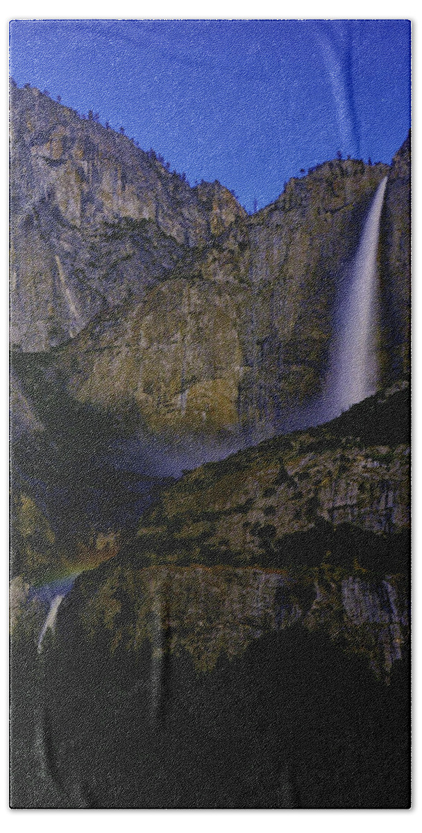 Moonbow Hand Towel featuring the photograph Yosemite Moonbow 2 by Raymond Salani III
