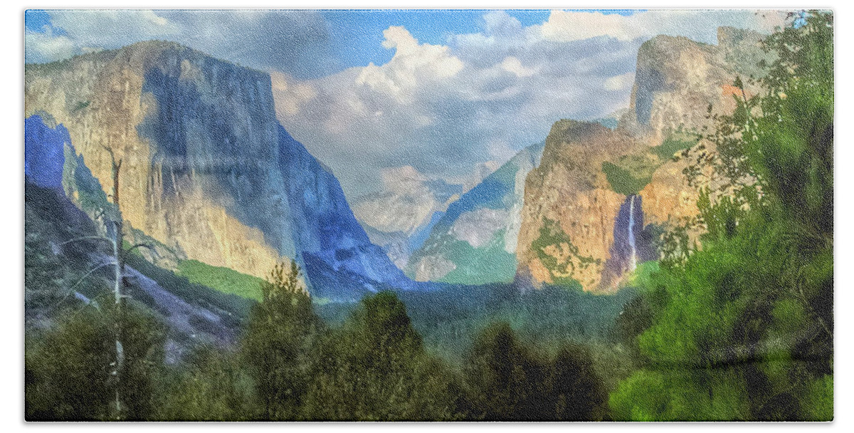 Yosemite National Park Hand Towel featuring the photograph Yosemite Valley by Don Mercer