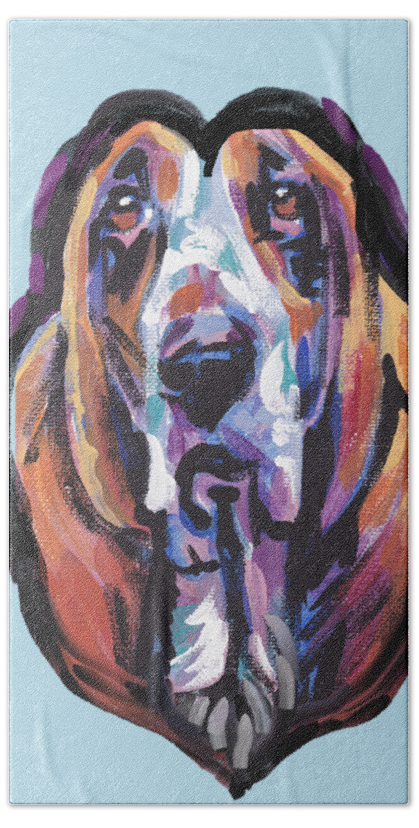 Basset Hound Hand Towel featuring the painting You Are My Basset Hound Heart by Lea