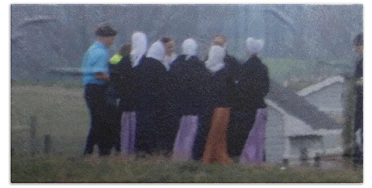 Amish Bath Towel featuring the photograph Youth Group by Christine Clark