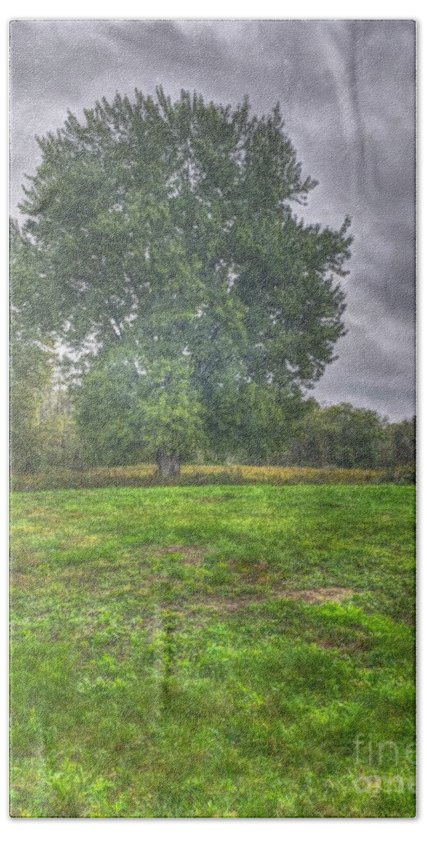 Tree Bath Towel featuring the photograph Blacklick Circle Earthwork #1 by Jeremy Lankford