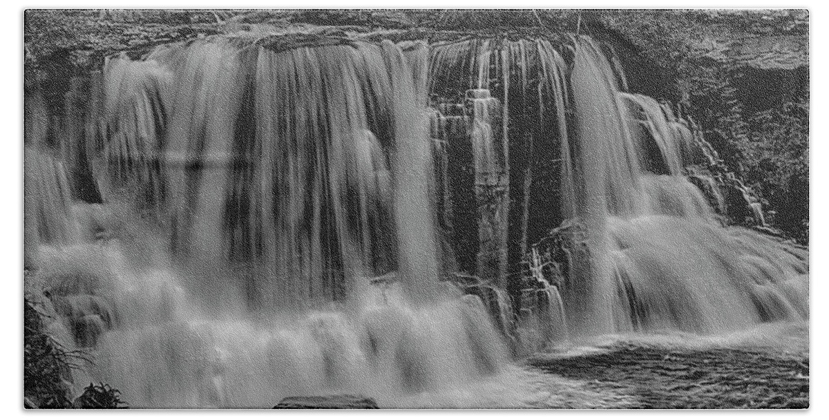 Waterfalls Hand Towel featuring the photograph Blackwater Falls Mono 1309 #1 by Donald Brown