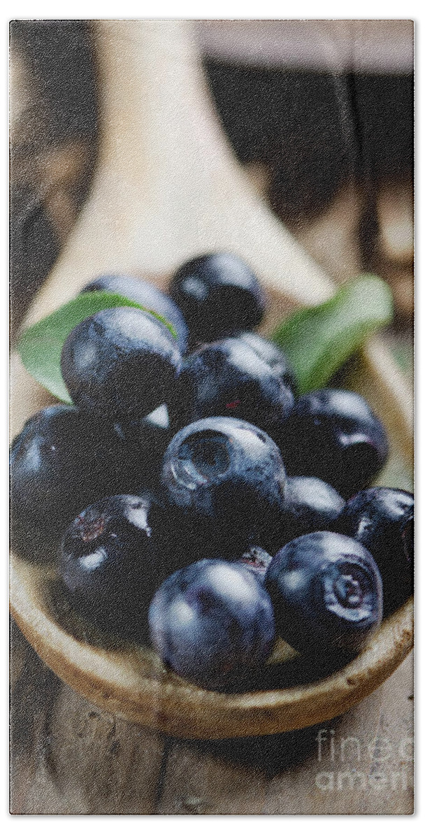 Blueberry Bath Towel featuring the photograph Blueberry #1 by Jelena Jovanovic