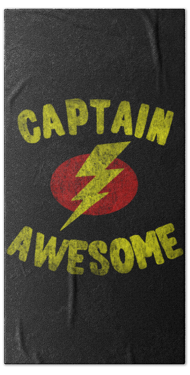 Cool Bath Towel featuring the digital art Captain Awesome Vintage #1 by Flippin Sweet Gear