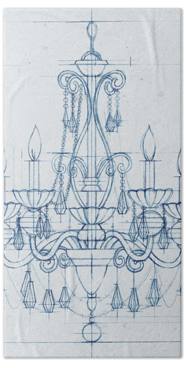 Decorative Hand Towel featuring the painting Chandelier Draft IIi #1 by Ethan Harper