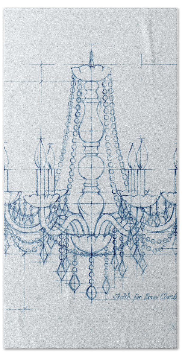 Decorative Hand Towel featuring the painting Chandelier Draft Iv by Ethan Harper