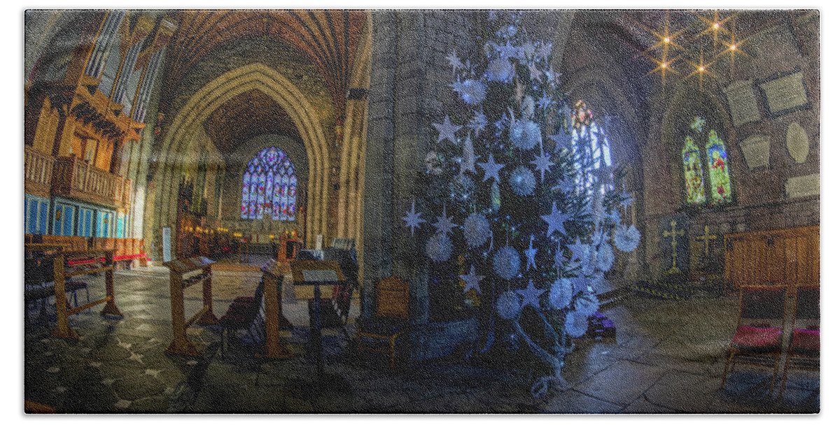 Church Bath Towel featuring the photograph Christmas Cathedral #1 by Ian Mitchell
