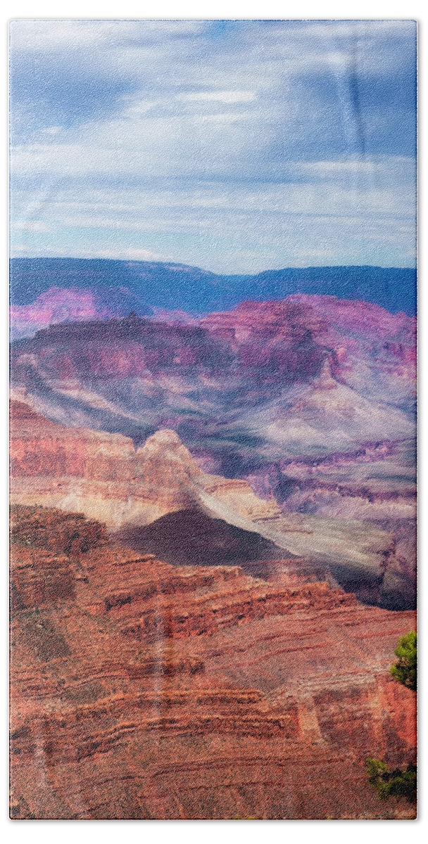 Landscape Bath Towel featuring the photograph Colors of the Canyon #1 by Ron McGinnis