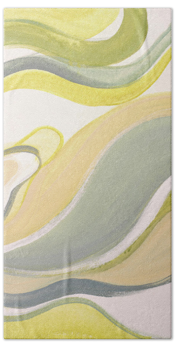 Curve Hand Towel featuring the painting Curve Linear I #1 by Lanie Loreth