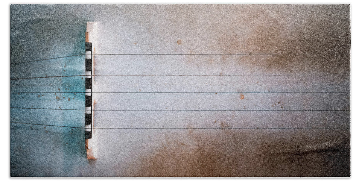 Strings Hand Towel featuring the photograph Five String Banjo by Scott Norris