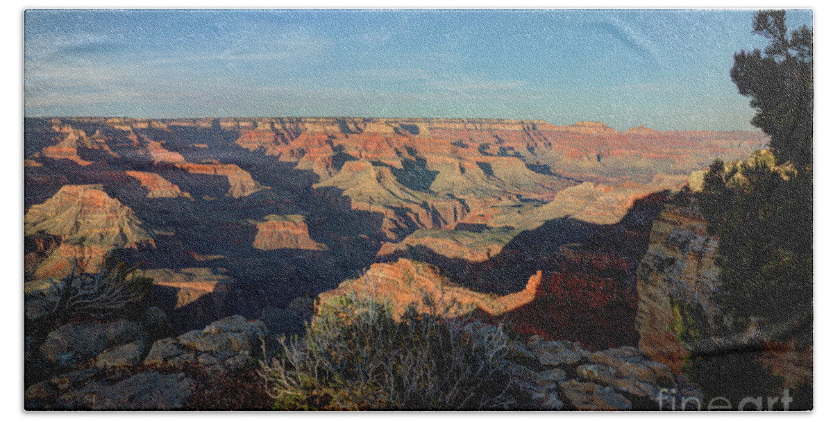 Arizona Hand Towel featuring the photograph Grand Canyon National Park Spring Sunset #1 by Wayne Moran