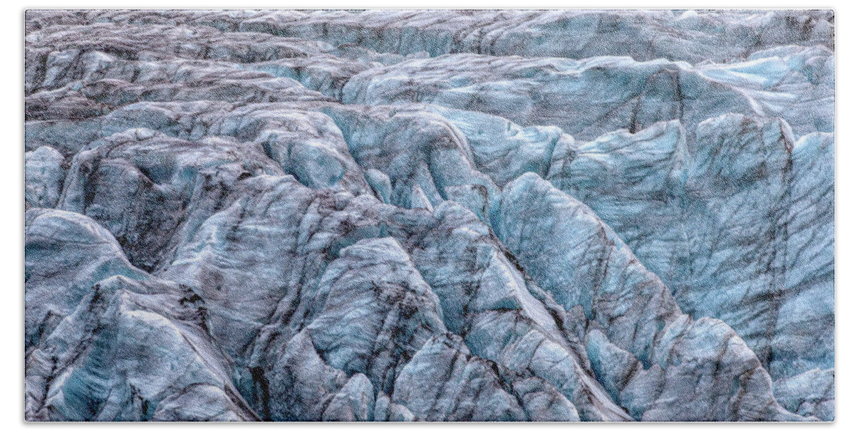 Drone Bath Towel featuring the photograph Iceland Glacier by David Letts