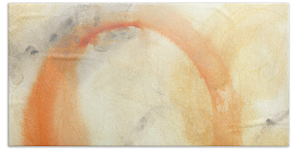 Abstract Hand Towel featuring the painting Implicit I by June Erica Vess