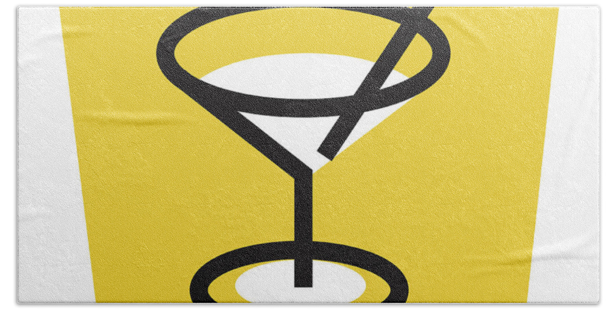 Alcohol Hand Towel featuring the drawing Martini Glass #1 by CSA Images