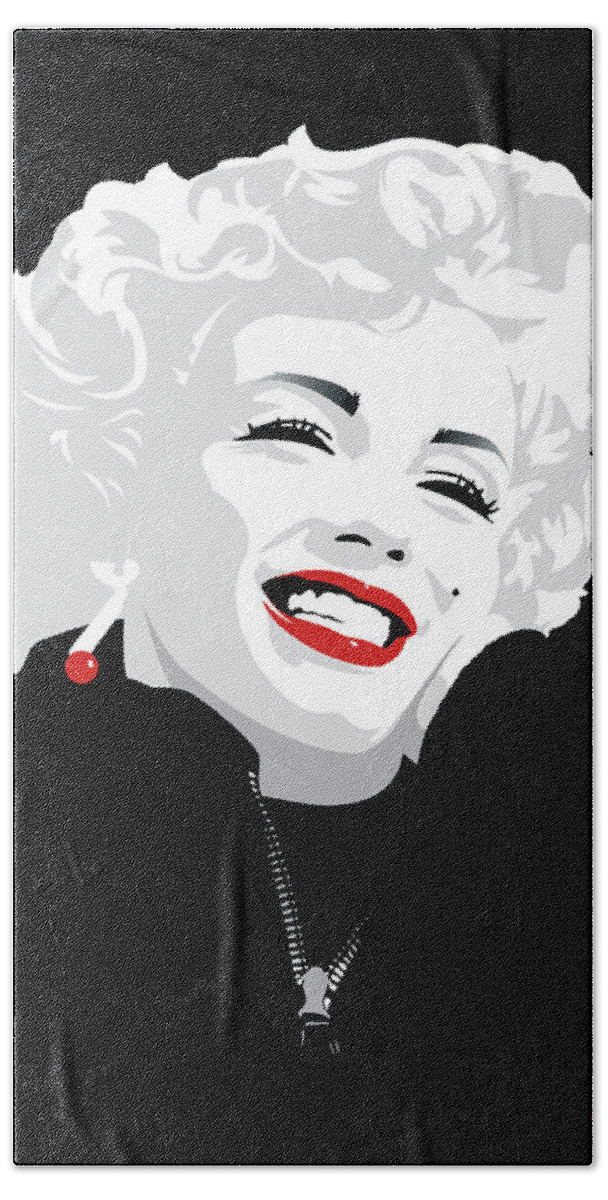 Fashion Hand Towel featuring the painting Miki Marilyn #1 by Miki