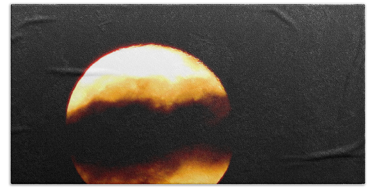 Moon Bath Towel featuring the photograph Moon Rising #1 by Virginia White