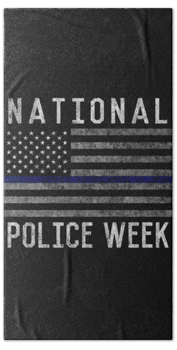 Cool Hand Towel featuring the digital art National Police Week #1 by Flippin Sweet Gear