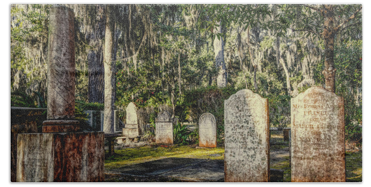 Burial Hand Towel featuring the photograph Nineteenth Century Tombstones #2 by Darryl Brooks
