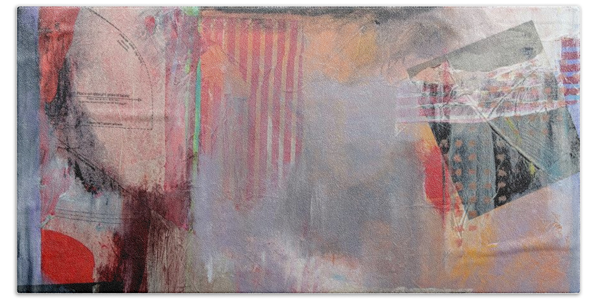 Loose Hand Towel featuring the painting Palimpsest #1 by Jillian Goldberg
