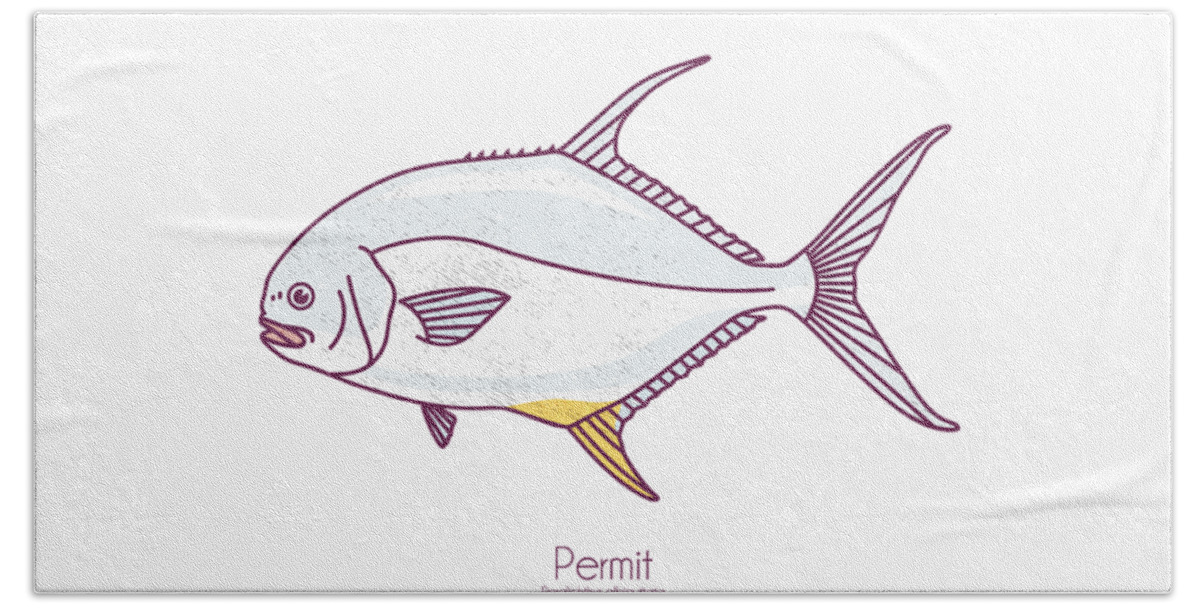 Permit Bath Towel featuring the digital art Permit #1 by Kevin Putman
