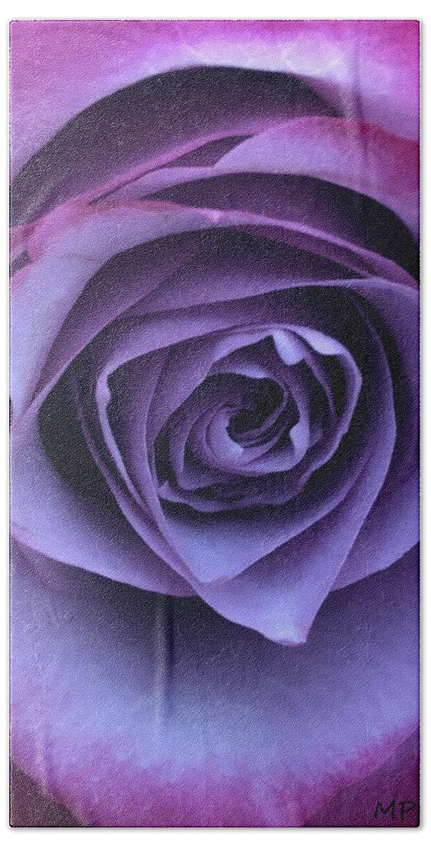 Purple Hand Towel featuring the photograph Purple Rose #1 by Marian Lonzetta