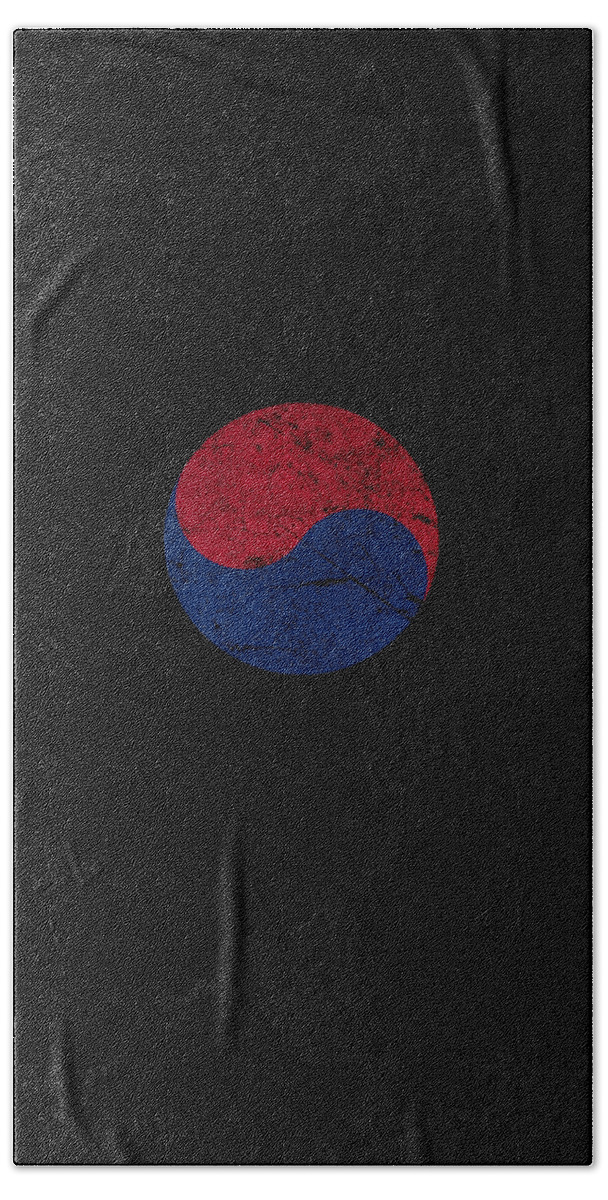 Cool Bath Towel featuring the digital art South Korea Vintage #1 by Flippin Sweet Gear
