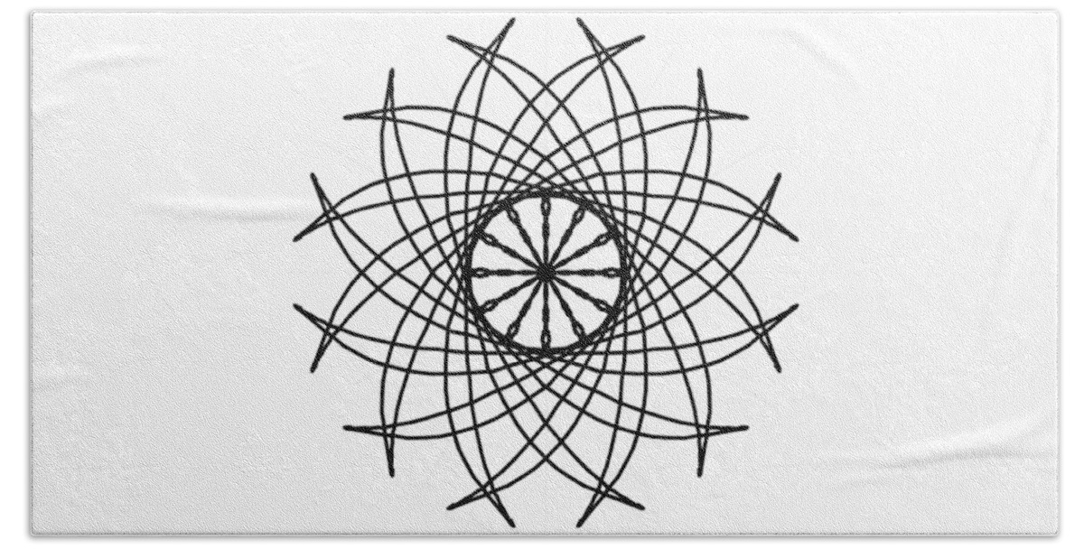 Spiral Bath Towel featuring the digital art Spiral Graphic Design by Delynn Addams