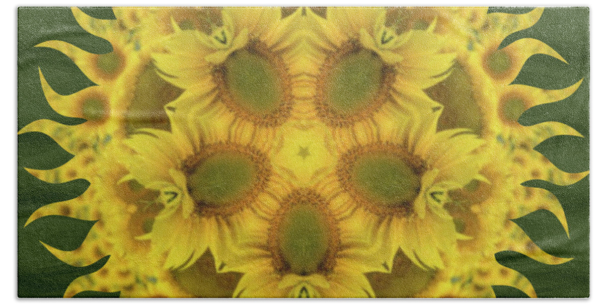 Kaleidoscope Bath Towel featuring the photograph Sunflower #2 by Minnie Gallman