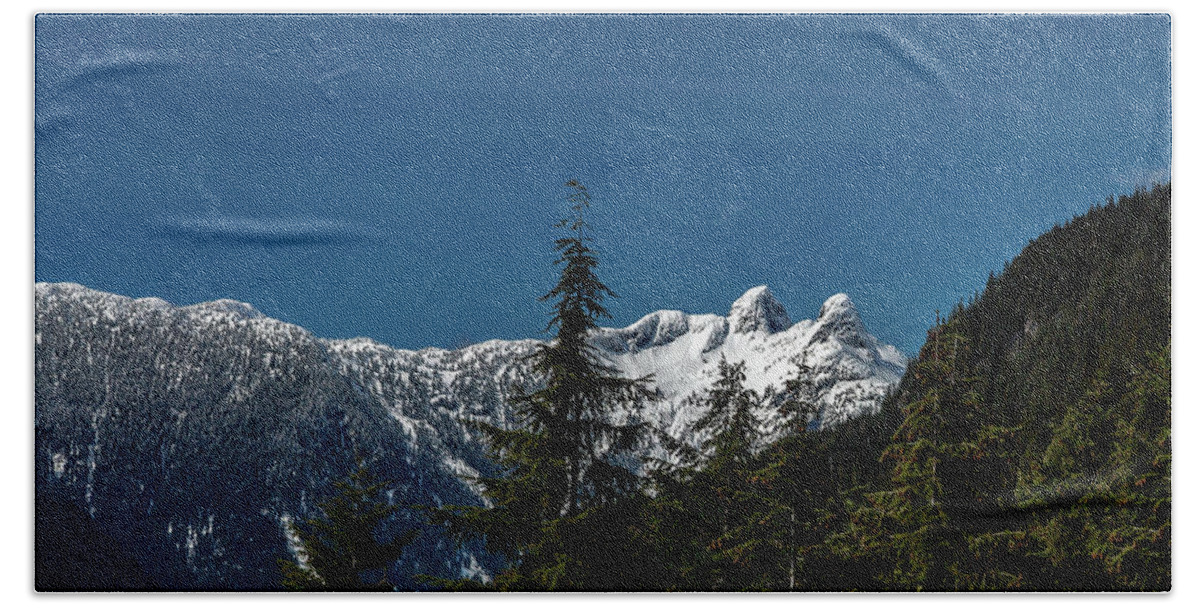 Alex Lyubar Bath Towel featuring the photograph View at Lions Peaks #2 by Alex Lyubar