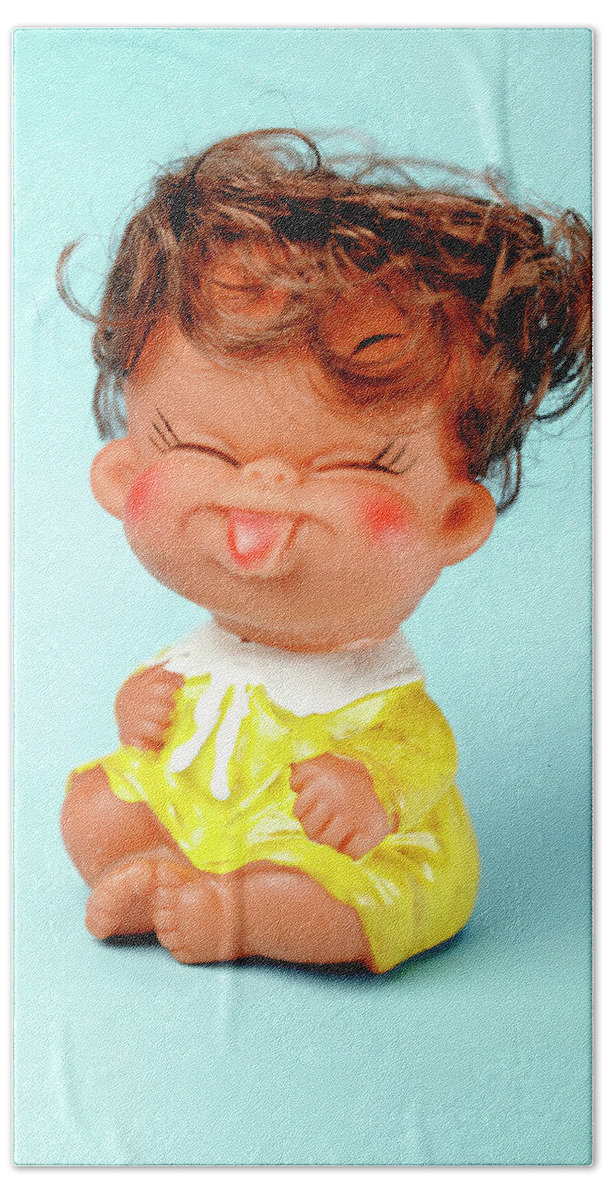 Baby Bath Towel featuring the drawing Plastic Baby Doll #10 by CSA Images