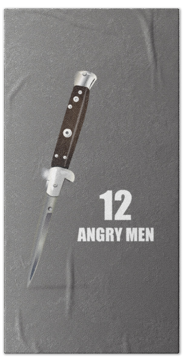 12 Angry Men Hand Towel featuring the digital art 12 Angry Men - Alternative Movie Poster by Movie Poster Boy