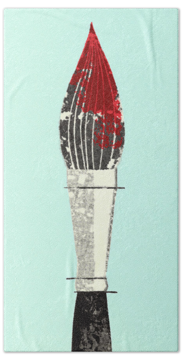 Art Hand Towel featuring the drawing Paintbrush #14 by CSA Images