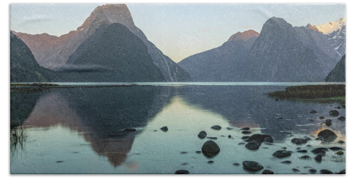 Milford Sound Hand Towel featuring the photograph Milford Sound - New Zealand #15 by Joana Kruse