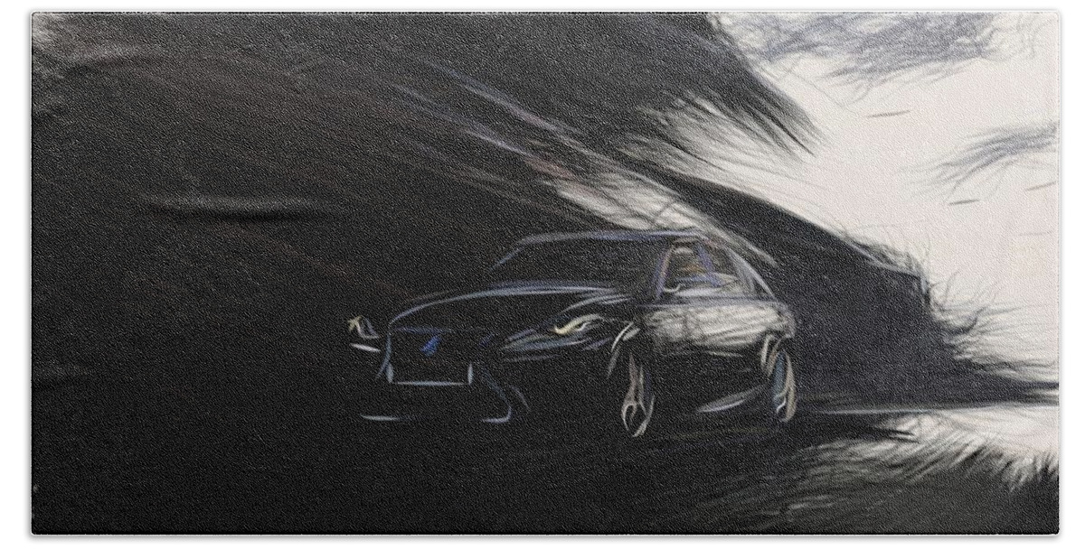 Lexus Bath Towel featuring the digital art Lexus IS Drawing #17 by CarsToon Concept