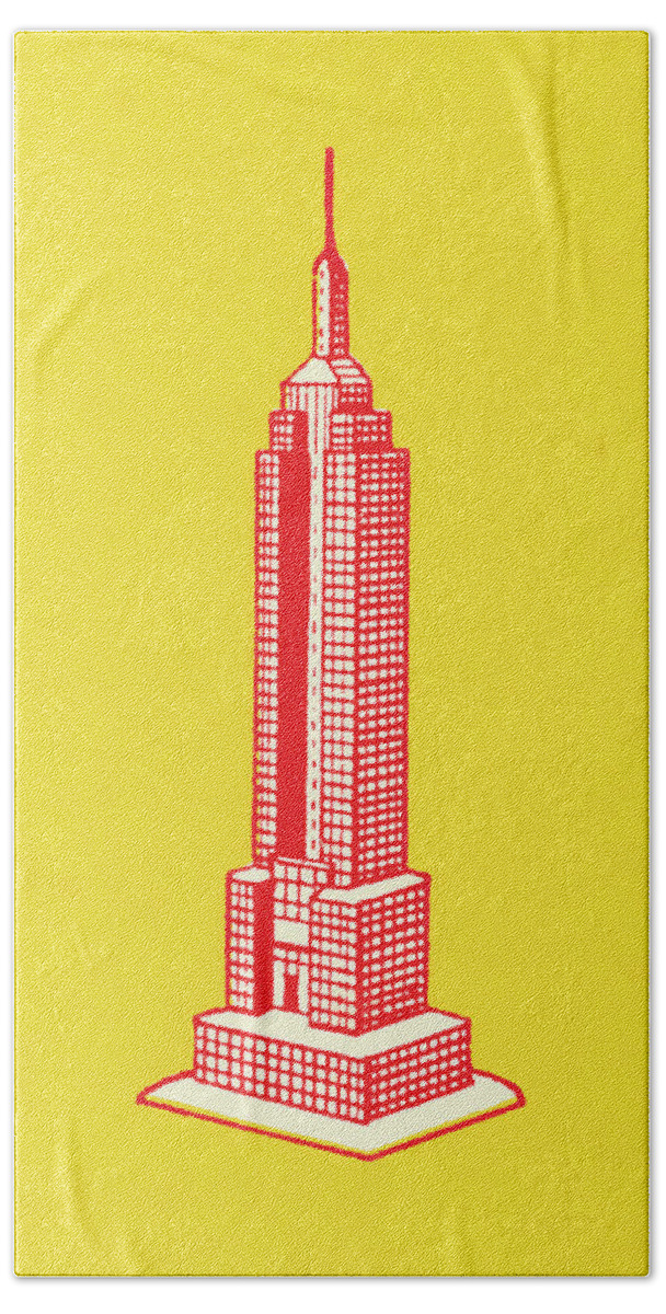 Architecture Hand Towel featuring the drawing Skyscraper #16 by CSA Images