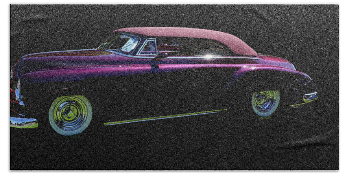 Car Bath Towel featuring the photograph 1950 Chevrolet Convertible by Cathy Anderson