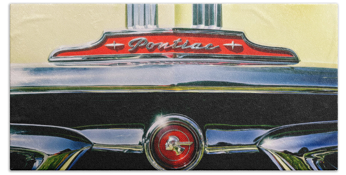 Vehicle Bath Sheet featuring the photograph 1953 Pontiac Grille by Scott Norris