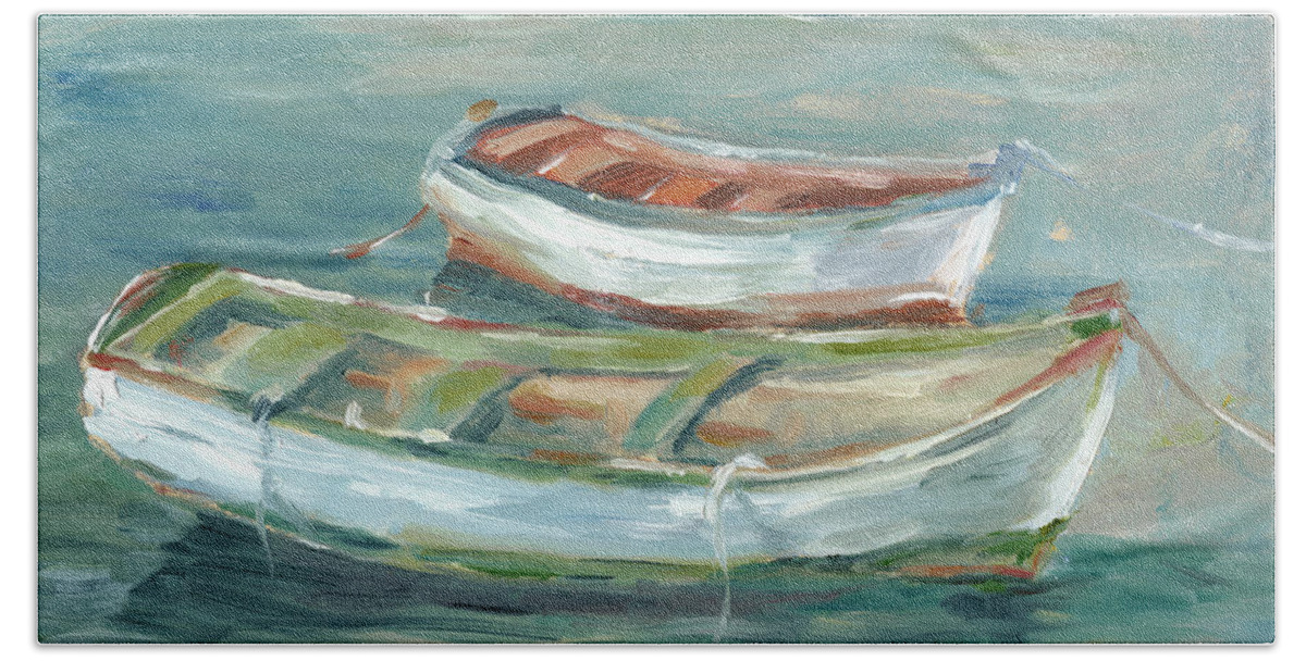 Landscapes Hand Towel featuring the painting By The Shore II by Ethan Harper