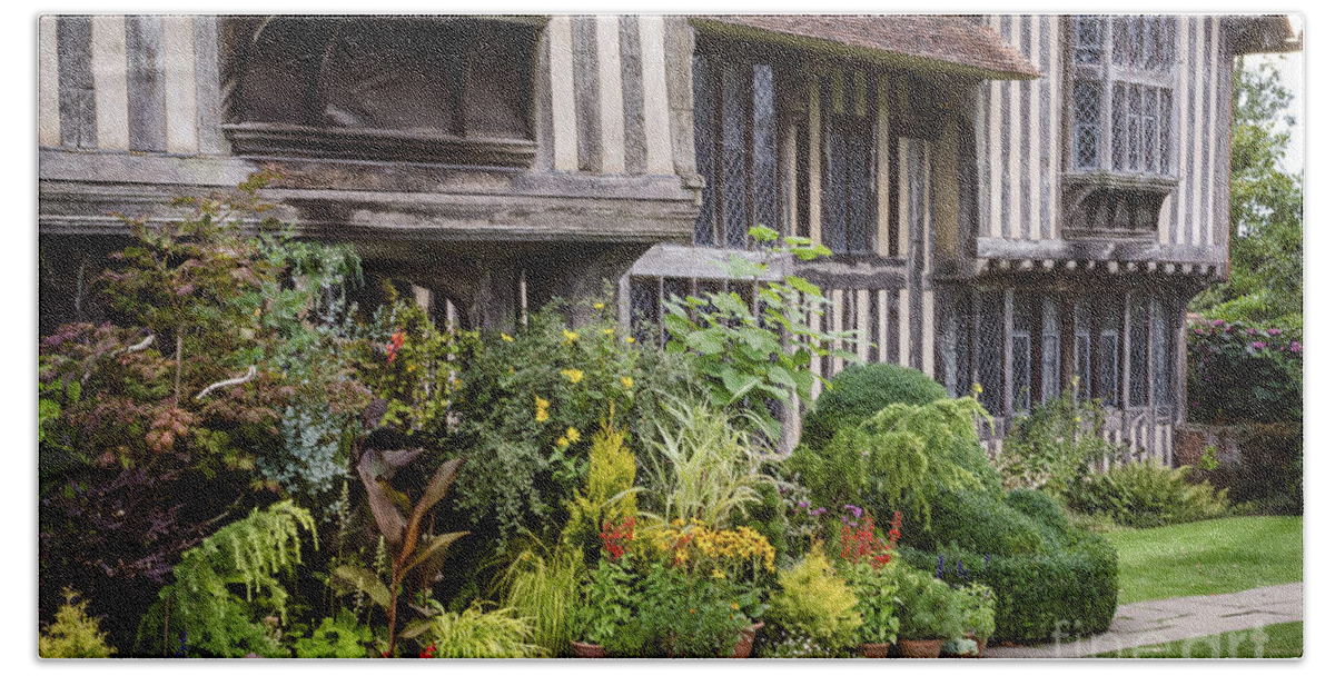 Golden Bath Towel featuring the photograph Great Dixter House and Gardens by Perry Rodriguez