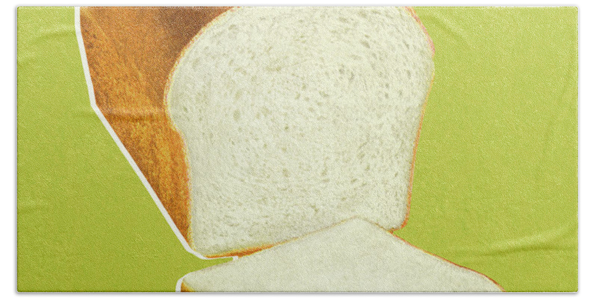 Bake Hand Towel featuring the drawing Loaf of Bread #2 by CSA Images
